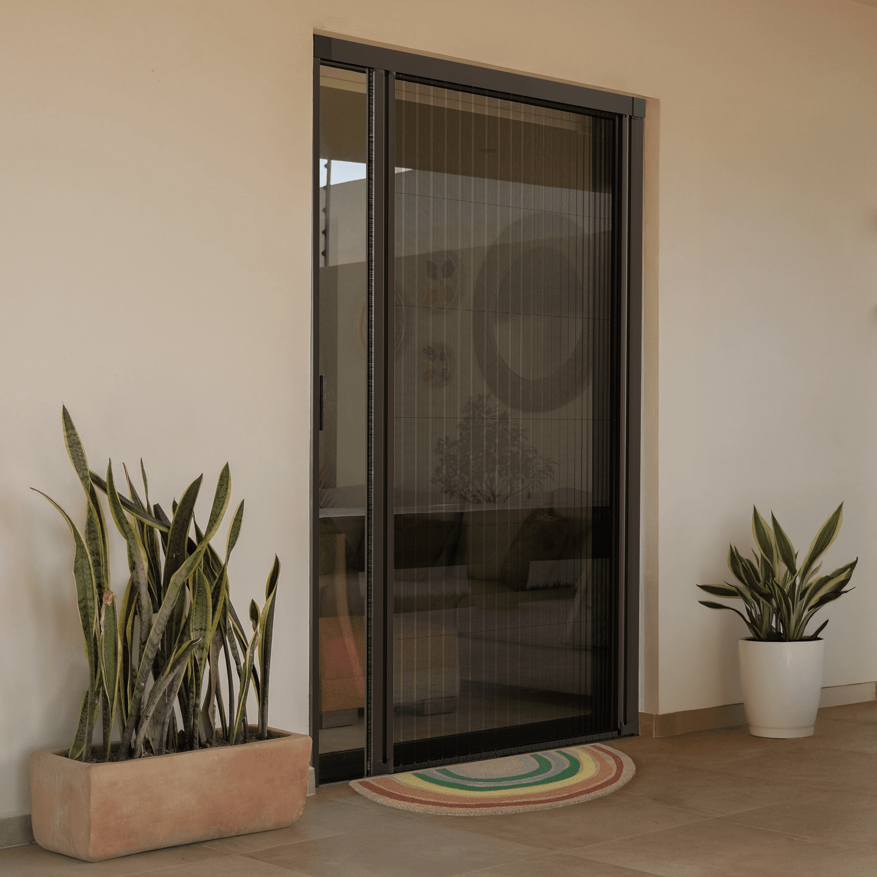 Door Mosquito Net Brown